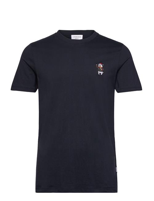 Christmas Embroidery Tee S/S Lindbergh Navy