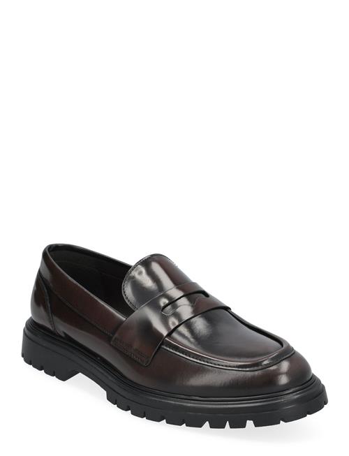 Se Bianco Biagil Penny Loafer Brushed Polido Bianco Brown ved Booztlet