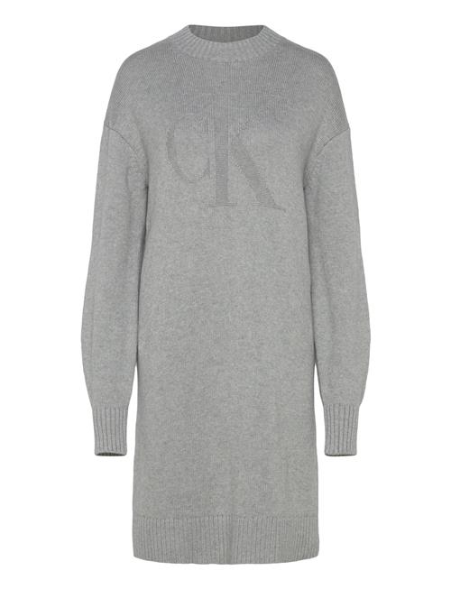 Calvin Klein Jeans Ck Intarsia Loose Sweater Dress Calvin Klein Jeans Grey