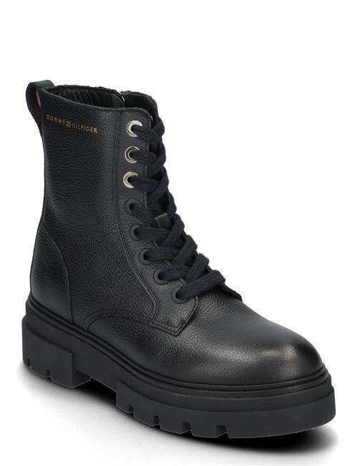 Tommy Hilfiger Bicolor Leather Lace-Up Tommy Hilfiger Black