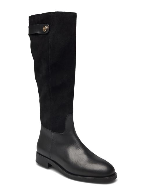 Tommy Hilfiger Th Stud Leather Mix Long Boot Tommy Hilfiger Black