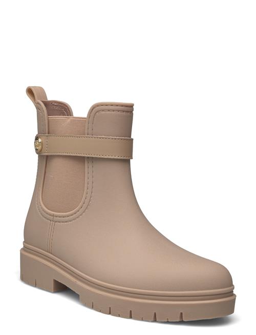 Se Tommy Hilfiger Th Stud Rubberised Rainboot Tommy Hilfiger Beige ved Booztlet