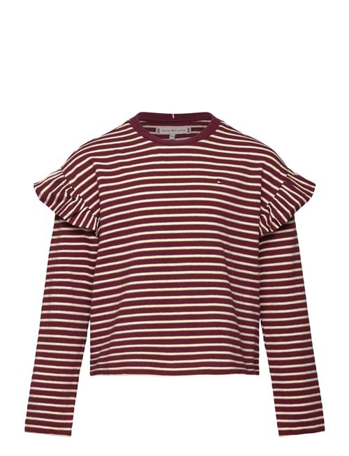 Tommy Hilfiger Stripe Tee Ls Tommy Hilfiger Burgundy