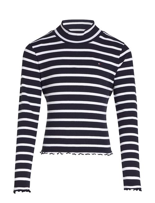 Tommy Hilfiger Mock Neck Rib Top Ls Tommy Hilfiger Navy