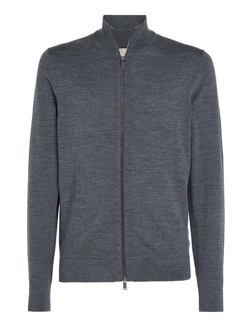 Calvin Klein Merino Rws Zip Through Jacket Calvin Klein Grey