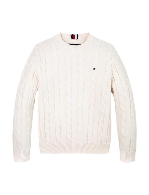 Se Tommy Hilfiger Essential Reg Cable Sweater Tommy Hilfiger White ved Booztlet