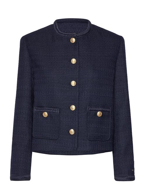 Tommy Hilfiger Tweed Crew Neck Jacket Tommy Hilfiger Navy