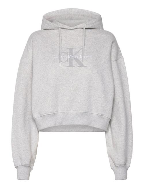 Se Calvin Klein Jeans Chenille Monologo Hoodie Calvin Klein Jeans Grey ved Booztlet