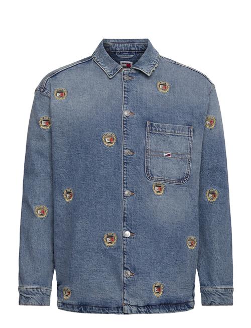 Tommy Jeans Crest Denim Overshirt Dh6134 Tommy Jeans Blue