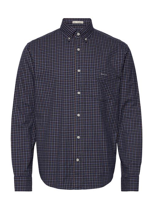 GANT Reg Jaspe Tattersall Shirt GANT Navy