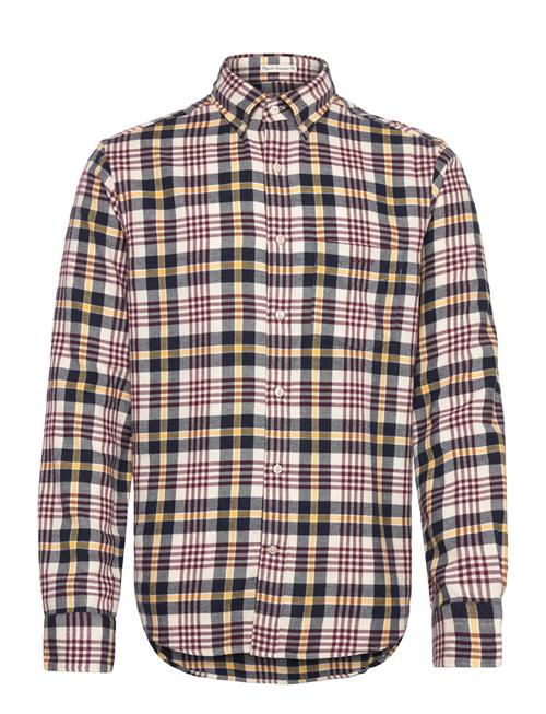 GANT Reg Flannel Plaid Shirt GANT Cream