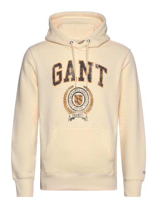 Se GANT Front Graphic Sweat Hoodie GANT Cream ved Booztlet