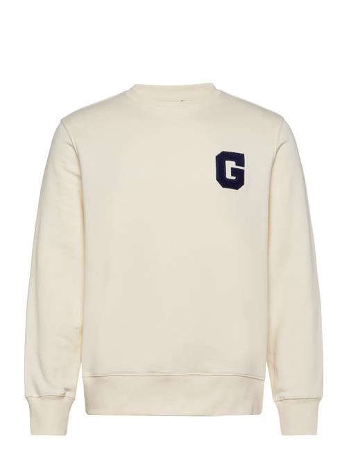 Se GANT G Graphic C-Neck GANT Cream ved Booztlet