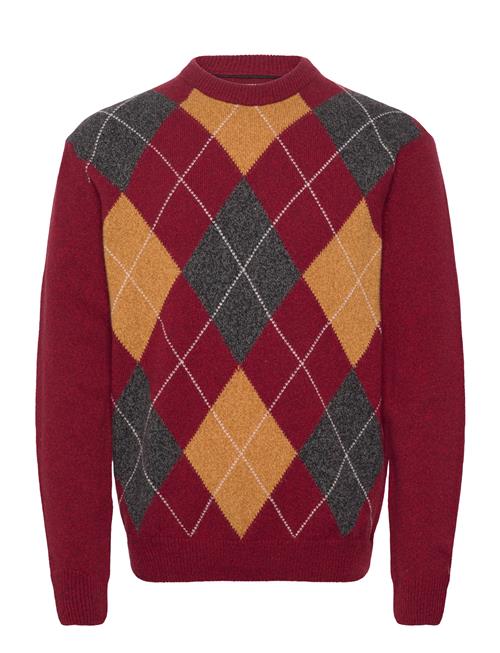 Se GANT Argyle C-Neck GANT Burgundy ved Booztlet