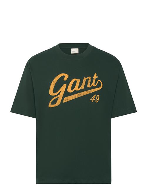 Se GANT Graphic T-Shirt GANT Green ved Booztlet