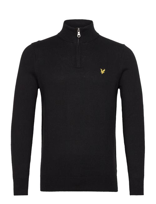 Se Lyle & Scott Cotton Merino Quarter Zip Jumper Lyle & Scott Black ved Booztlet