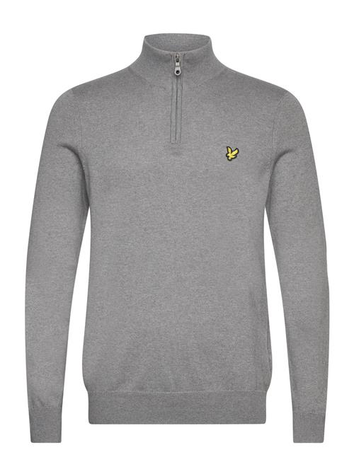 Se Lyle & Scott Cotton Merino Quarter Zip Jumper Lyle & Scott Grey ved Booztlet