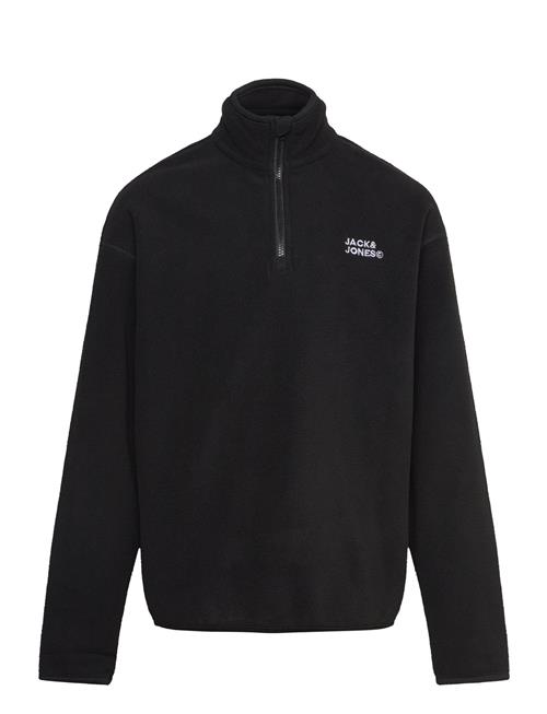 Se Jack & Jones Jjecorp Logo Fleece Quarter Zip Jnr Jack & J S Black ved Booztlet