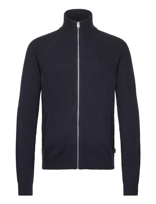 Se Jack & Jones Jjpannel Knit Zip Cardigan Aw24 Jack & J S Navy ved Booztlet