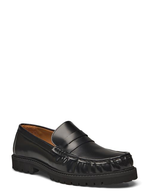 Se Selected Homme Slhhugo Leather Penny Loafer Selected Homme Black ved Booztlet