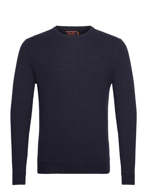 Se Superdry Essential Slim Fit Crew Jumper Superdry Navy ved Booztlet