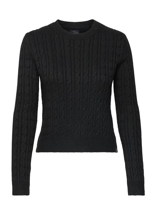 Superdry Fitted Cable Crew Neck Jumper Superdry Black