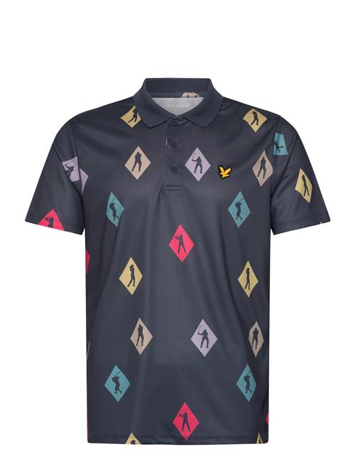 Se Lyle & Scott Sport Polka Diamond Polo Shirt Lyle & Scott Sport Navy ved Booztlet