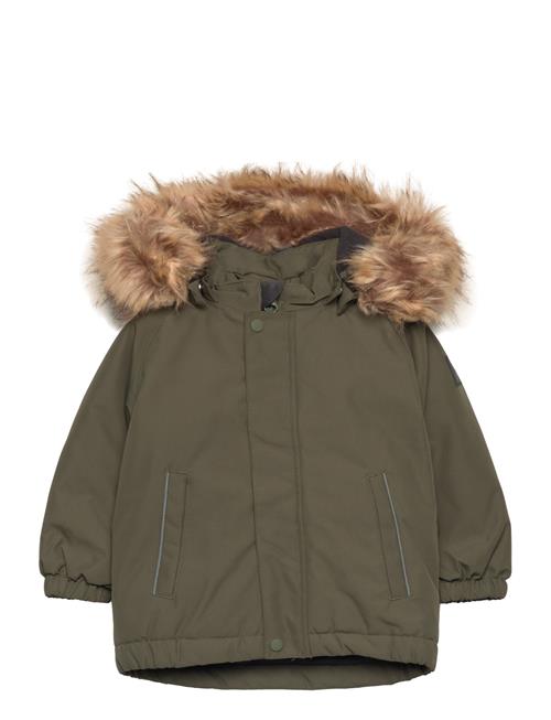 Color Kids Parka W. Fake Fur Color Kids Green