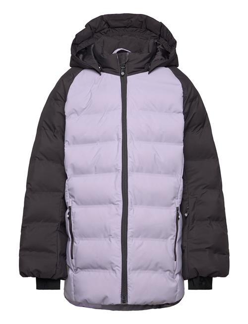 Color Kids Ski Jacket - Quilt- Contrast Color Kids Purple