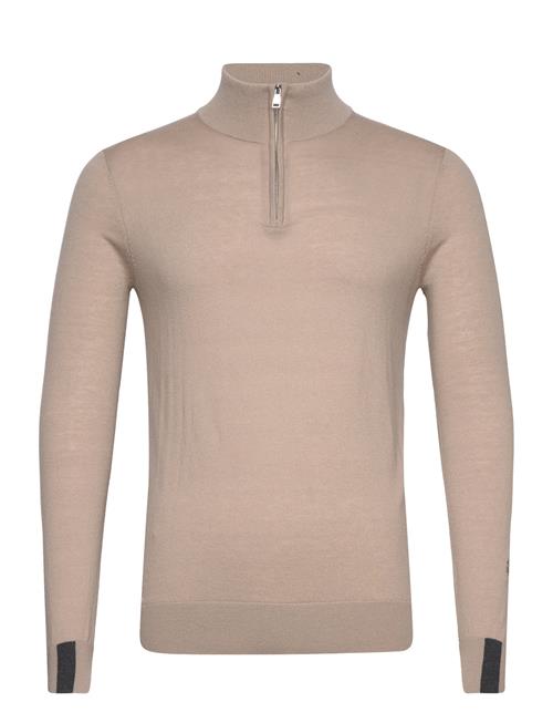 Mos Mosh Gallery Mmgadam Soft Zip Turtle Neck Knit Mos Mosh Gallery Beige