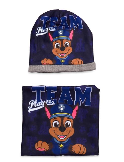 Se Paw Patrol Bonnet + Gloves + Collar Paw Patrol Blue ved Booztlet