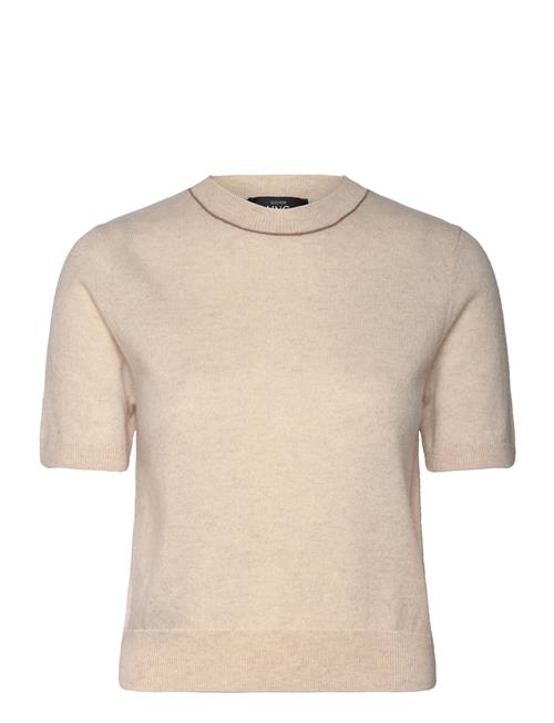 Mango 100 Wool Short-Sleeved Sweater Mango Beige