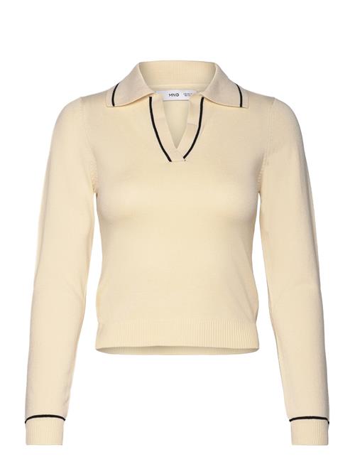 Knitted Polo-Neck Sweater Mango Beige