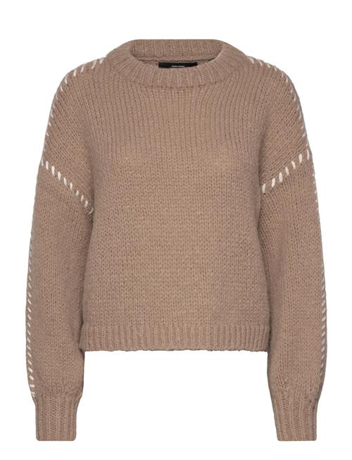 Vmfeng Ls O-Neck Pullover Ga Boo Vero Moda Brown