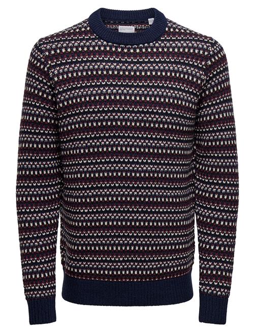 ONLY & SONS Onsmusa Reg 3 Struc Crew Knit ONLY & SONS Navy