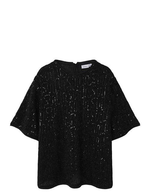 Nkfrunic Sequin Ss Top Name It Black