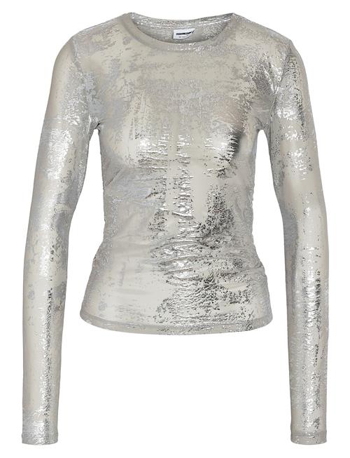 NOISY MAY Nmlucia Judith L/S Mesh Top Jrs Fwd NOISY MAY Silver