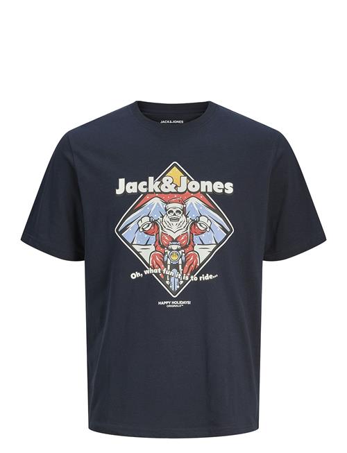 Jack & Jones Jjxmas Christmas Skull Tee Ss Crew Jnr Jack & J S Navy