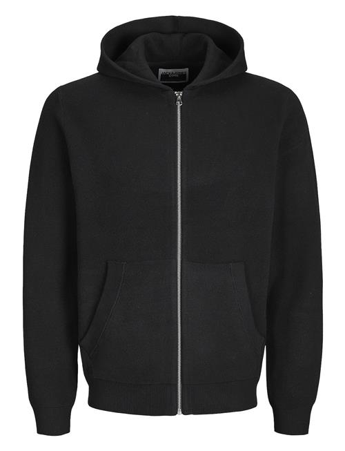 Se Jack & Jones Jcocaleb Knit Zip Hoodie Bf Jack & J S Black ved Booztlet