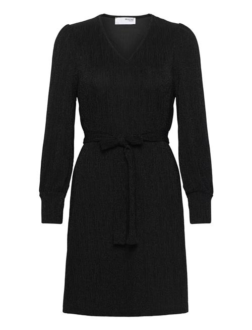 Slfanita Agnethe Ls Short Dress Selected Black