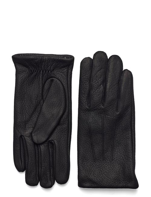 Cognac Leather Gloves Portia 1924 Black