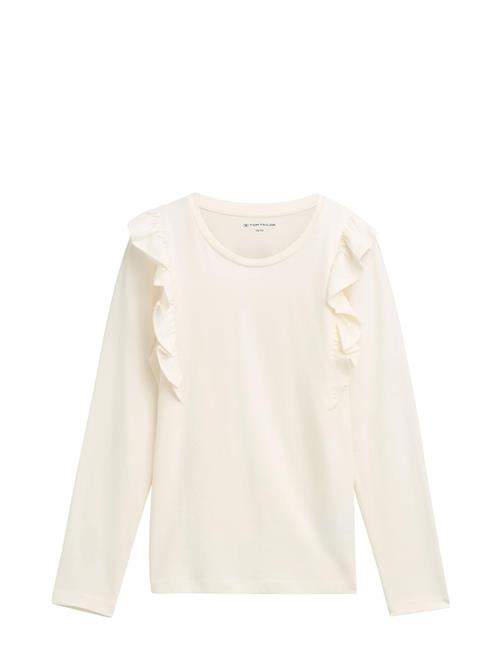 Se Tom Tailor Ruffle Longsleeve Tom Tailor White ved Booztlet