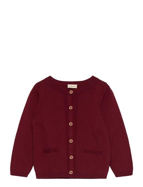 Cardigan Knit Fixoni Burgundy