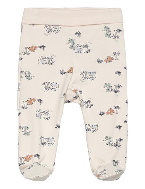 Fixoni Pants W. Feet - Aop Fixoni Beige