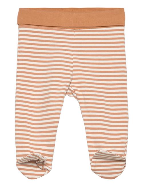 Fixoni Leggings W.feet - Y/D Stripe Fixoni Orange