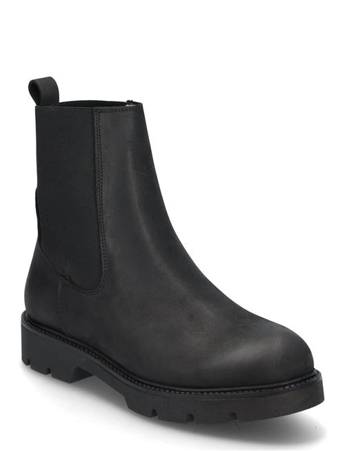 Bianco Biaothilia Warmlined Chelsea Boot Waxed Leather Bianco Black