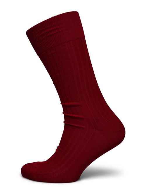 AN IVY Red Ribbed Socks AN IVY Burgundy