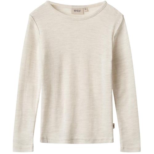 Wheat Wool T-Shirt L/S Alfie-1141 eggshell melange |  | 122 cm