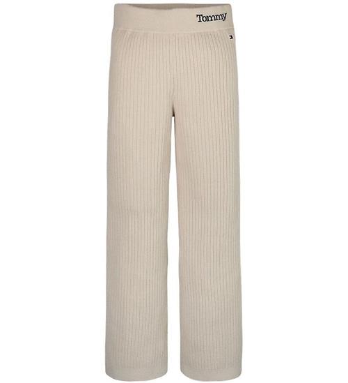 Se Tommy Hilfiger Bukser - Comfy Rib Essential Pants - Heathered ved KidsWorld