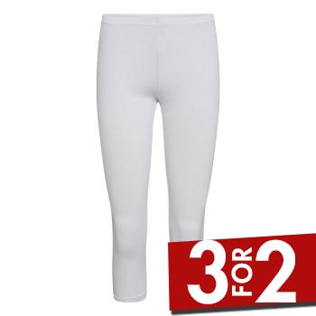 Decoy Bamboo Capri Hvid Bambus Small Dame